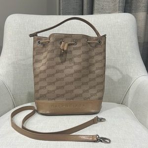 Balenciaga Logo Bucket Bag